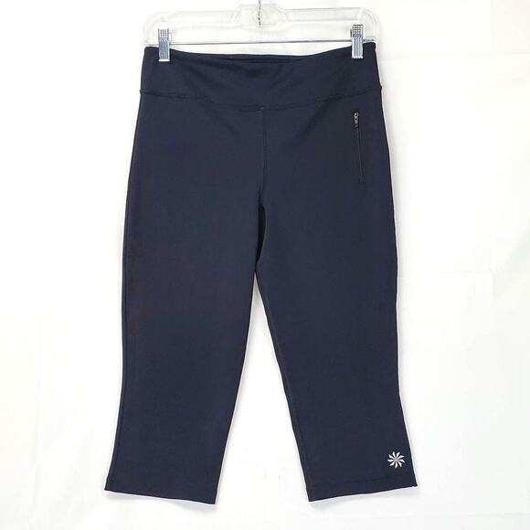 Athleta Pants - Athleta Pants Black Capri Crop Pants Pull on Stretch Leggings Size S